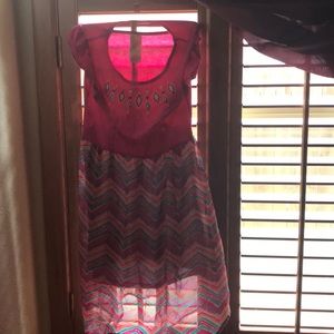 Pink dress that goes at least to your knees